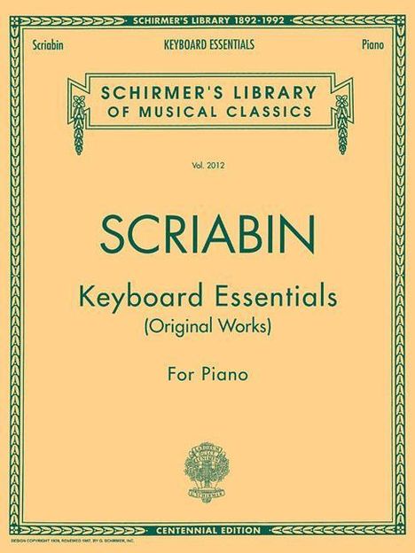 Keyboard Essentials - A Collection of Easier Works: Schirmer Library of Classics Volume 2012 Piano Solo, Buch