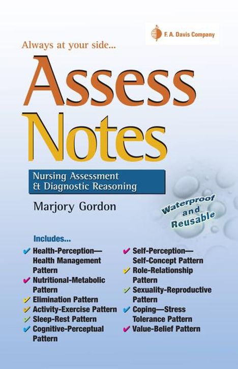 Marjory Gordon: Assess Notes, Buch