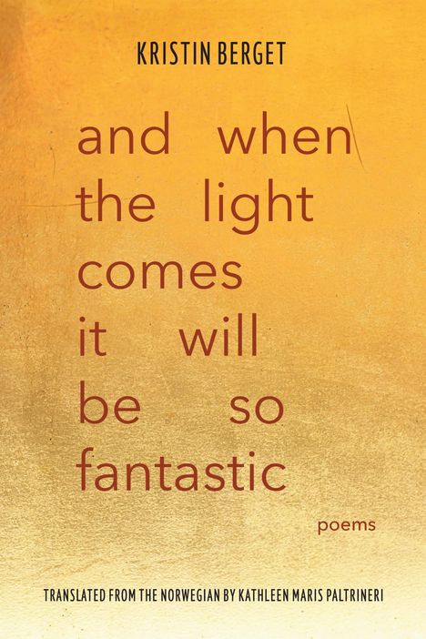 Kristin Berget: And When the Light Comes It Will Be So Fantastic, Buch