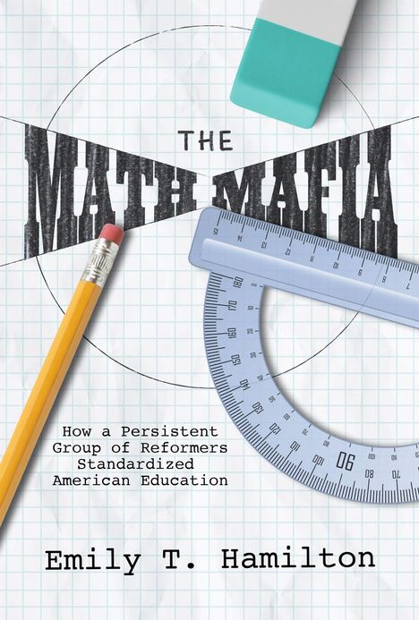 "The Math Mafia", Bleistift, Radiergummi und Geodreieck auf kariertem Hintergrund; Autorin: Emily T. Hamilton.