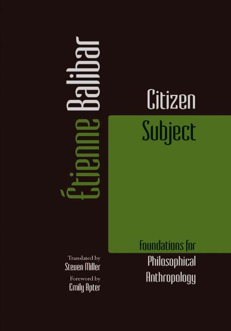 Etienne Balibar: Citizen Subject, Buch