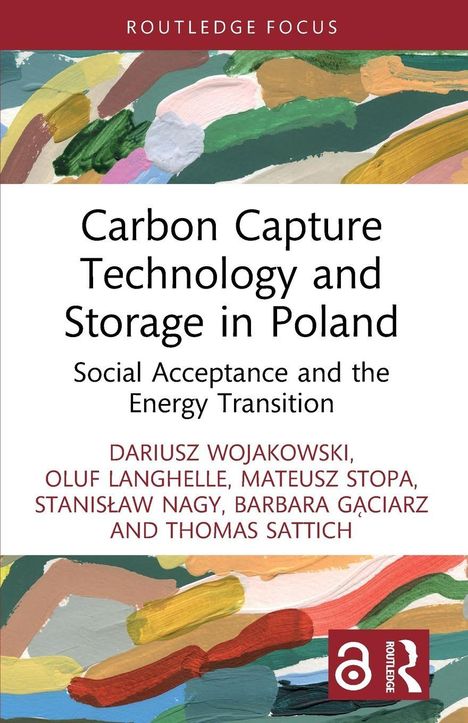 "Carbon Capture Technology and Storage in Poland" von Dariusz Wojakowski et al. Abstrakte Farbflächen im Hintergrund.