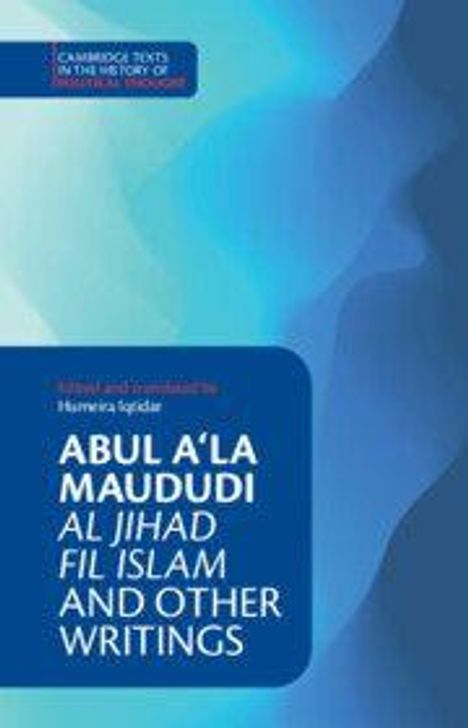 Text: "ABUL A'LA MAUDUDI, AL JIHAD FIL ISLAM AND OTHER WRITINGS". Blaues Cover mit abstraktem Design.