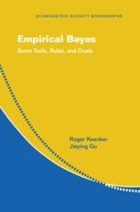 "Empirical Bayes: Some Tools, Rules, and Doubts" von Roger Koenker und Jayying Gu. Gelbes und blaues geometrisches Design.