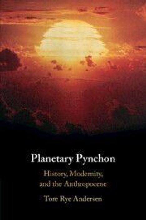 "Planetary Pynchon: History, Modernity, and the Anthropocene" von Tore Rye Andersen. Roter Sonnenuntergang mit Wolken.