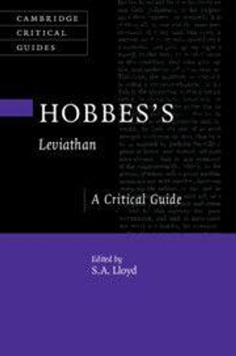 Titel: "Hobbes’s Leviathan: A Critical Guide", Herausgeber: S.A. Lloyd. Schwarzer Hintergrund mit lila Akzent.