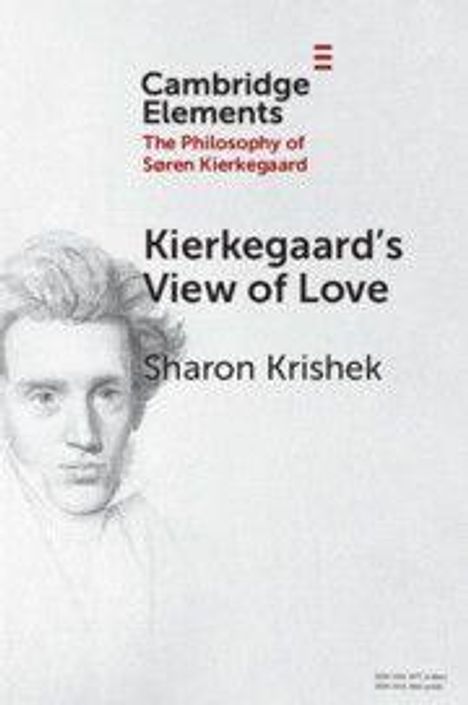 "Kierkegaard’s View of Love, Sharon Krishek," Text mit Kierkegaards Porträt links.