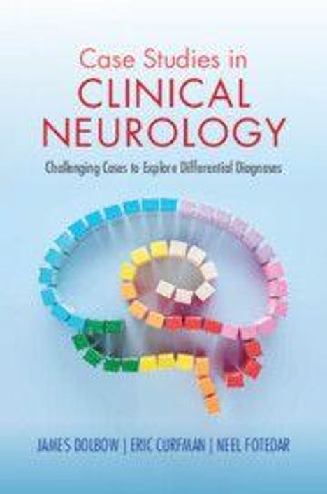 "Case Studies in Clinical Neurology: Challenging Cases to Explore Differential Diagnoses." Bunte Würfel formen eine Spirale.