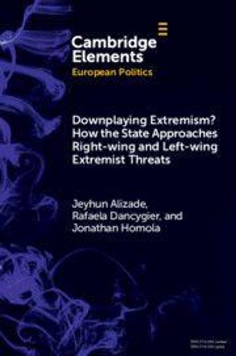 „Cambridge Elements: European Politics“ und Titel über Extremismusansätze; blaue Hintergrundgrafik.