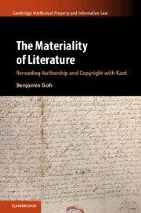 Benjamin Goh: The Materiality of Literature, Buch
