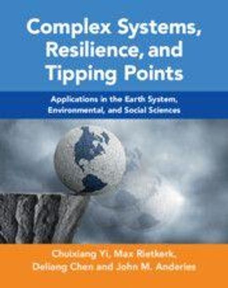 Titel: "Complex Systems, Resilience, and Tipping Points". Darunter: ein zerklüfteter Felsen mit Erdkugel-Illustration.