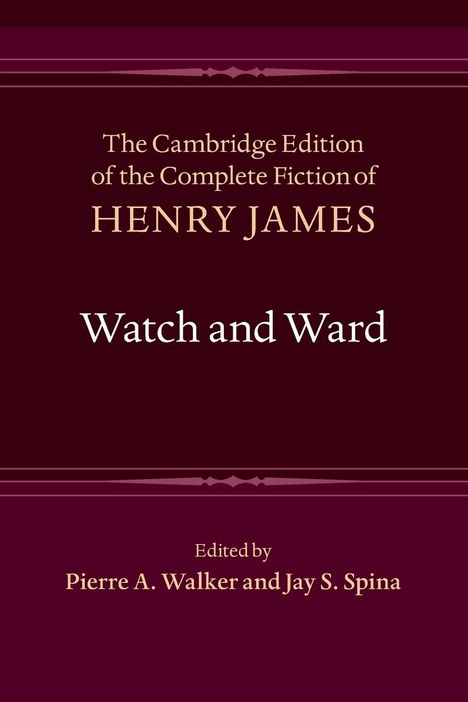 Henry James: Watch and Ward, Buch