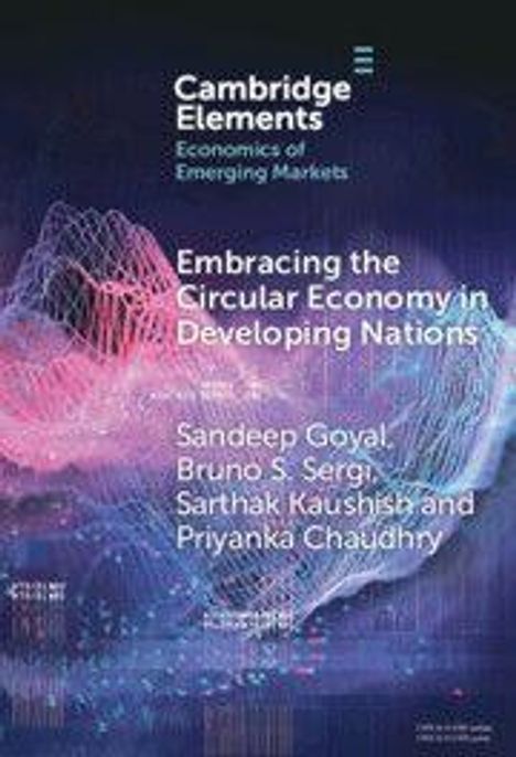 Titel: "Embracing the Circular Economy in Developing Nations" von mehreren Autoren. Hintergrund: abstraktes, buntes Design.