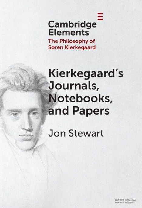 "Kierkegaard’s Journals, Notebooks, and Papers. Jon Stewart. Cambridge Elements. Zeichnung von Kierkegaard's Gesicht."