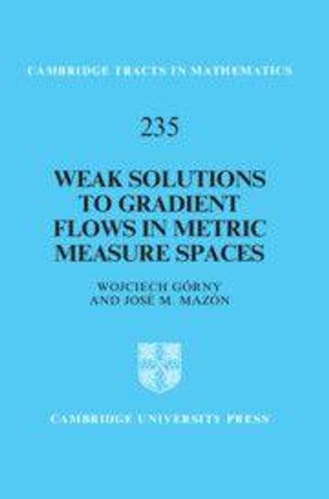 Titel: "Weak Solutions to Gradient Flows in Metric Measure Spaces". Autoren: Wojciech Górny, José M. Mazón. Verlag: Cambridge University Press.