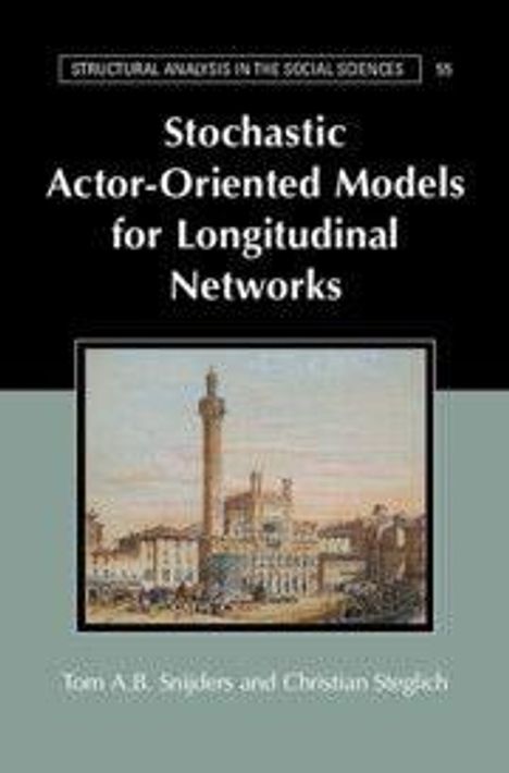 Cover mit Titel: "Stochastic Actor-Oriented Models for Longitudinal Networks". Illustration einer historischen Stadtaufnahme.