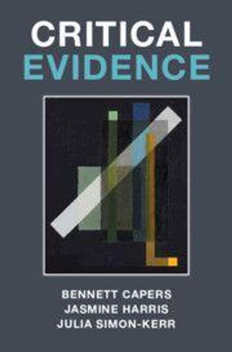"CRITICAL EVIDENCE" und Namen der Autoren über abstraktem Kunstwerk mit geometrischen Formen und Linien.