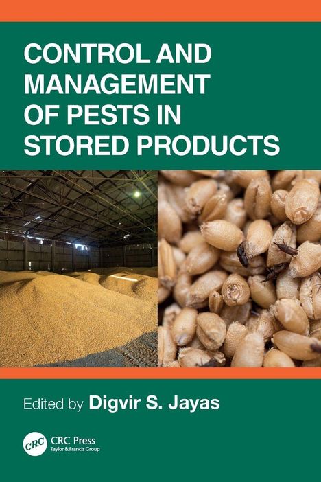 „CONTROL AND MANAGEMENT OF PESTS IN STORED PRODUCTS“, bearbeitet von Digvir S. Jayas. Links Getreidelager, rechts Weizenkörner.