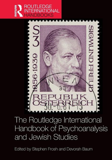 "The Routledge International Handbook of Psychoanalysis and Jewish Studies." Briefmarke Sigmund Freud, Österreich.