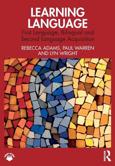 "LEARNING LANGUAGE: First Language, Bilingual and Second Language Acquisition." Buntes Mosaik von Gesichtern.
