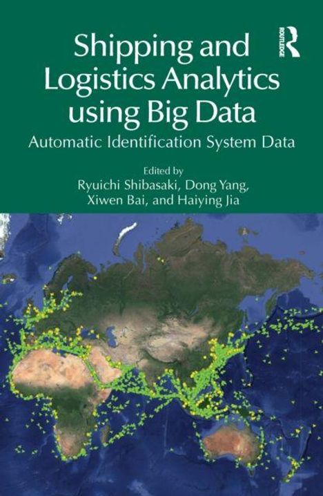 Titel: "Shipping and Logistics Analytics using Big Data". Bild einer Weltkarte mit gelben Punkten auf dunkelblauem Hintergrund.