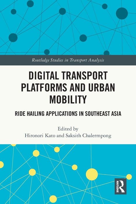 Titel: "Digital Transport Platforms and Urban Mobility". Oben blaues Muster mit Linien und Punkten.