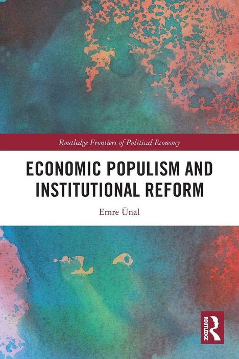 "Economic Populism and Institutional Reform" von Emre Ünal. Aquarellartige, bunte Hintergründe mit einem Logo unten rechts.