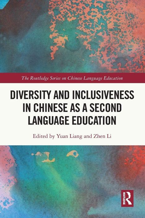 Titel: "Diversity and Inclusiveness in Chinese as a Second Language Education". Buntes, abstraktes Muster im Hintergrund.