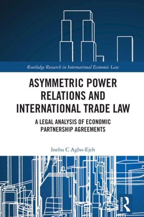 "Asymmetric Power Relations and International Trade Law" Überschrift. Abstrakte Gebäudelinien unten.