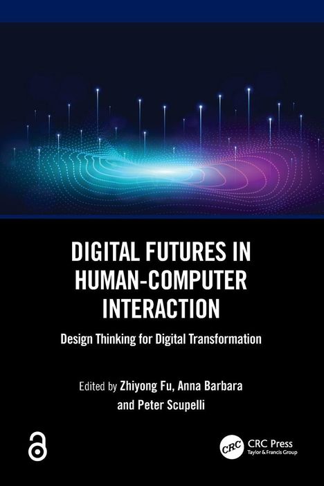 DIGITAL FUTURES IN HUMAN-COMPUTER INTERACTION. Mit leuchtenden Linien und Punkten auf dunklem Hintergrund.