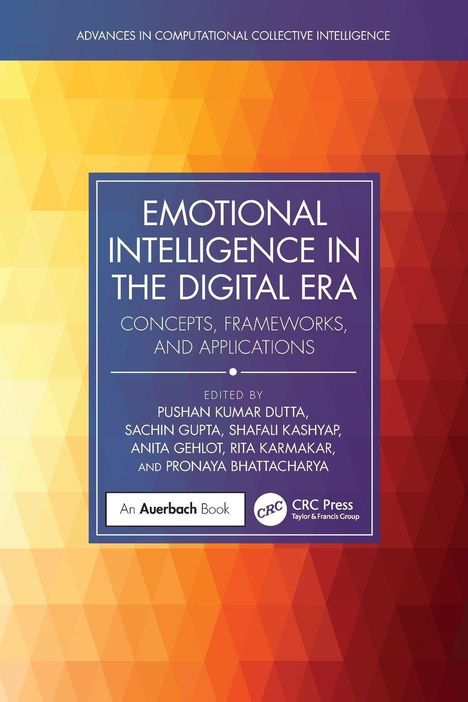 "Emotional Intelligence in the Digital Era" auf einem farbverlaufenden Hintergrund. Logos von Auerbach und CRC Press.