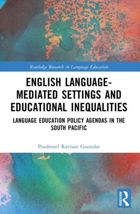 Titel: English Language-Mediated Settings and Educational Inequalities. Bunter, abstrakter Hintergrund.
