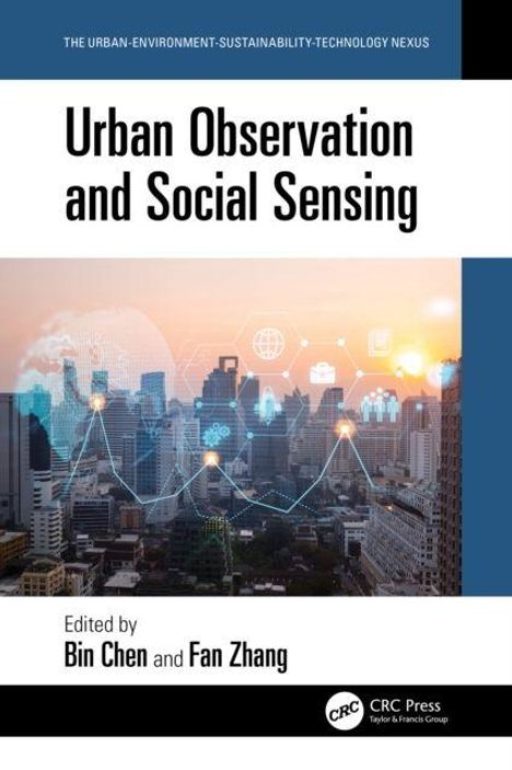Text: "Urban Observation and Social Sensing, Edited by Bin Chen and Fan Zhang." Hintergrund zeigt eine Stadtansicht bei Sonnenuntergang.