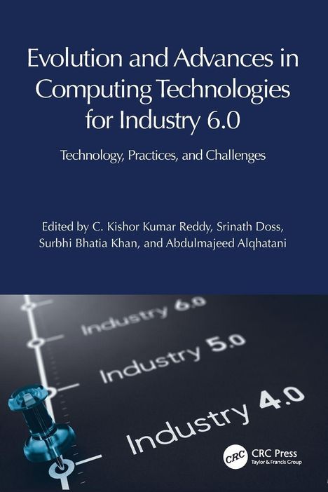 Der Titel lautet: "Evolution and Advances in Computing Technologies for Industry 6.0". Unten Industrieskalen mit Reißzwecke.