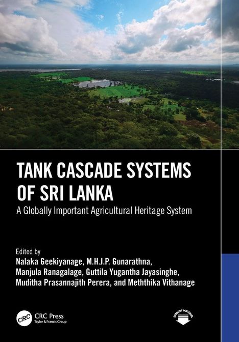 Cover des Buches "Tank Cascade Systems of Sri Lanka", herausgegeben von mehreren Autoren, zeigt eine Wald- und Seenlandschaft.