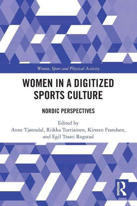 Titel: "Women in a Digitized Sports Culture". Ein Buchcover mit blauem geometrischen Muster.
