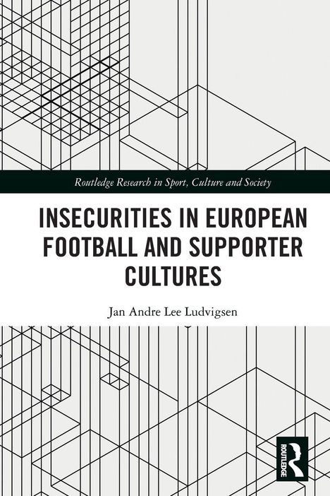 "Insecurities in European Football and Supporter Cultures", Jan Andre Lee Ludvigsen. Geometrische Linien, schwarz-weiß.