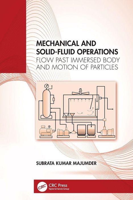 "MECHANICAL AND SOLID-FLUID OPERATIONS" oben, darunter "FLOW PAST IMMERSED BODY AND MOTION OF PARTICLES". Technische Illustration.