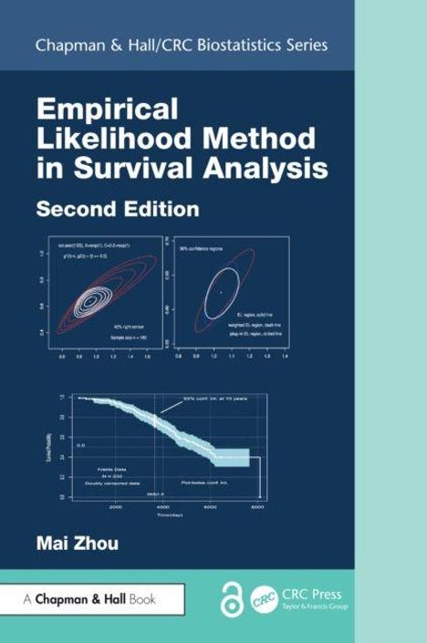 "Empirical Likelihood Method in Survival Analysis, Second Edition, Mai Zhou. Grafiken mit Diagrammen und Logos."
