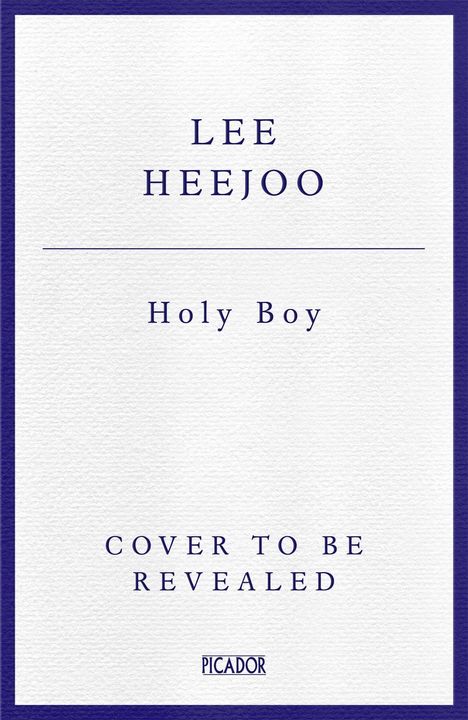 Text: "HOLY BOY", "LEE HEEJOO", "Translated by Joheun Lee". Illustration einer Hand mit Herzsymbol. Roter Buchumschlag.