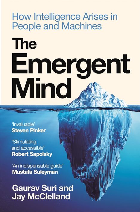 Titel: The Emergent Mind. Autoren: Gaurav Suri und Jay McClelland. Eisberg-Illustration im Wasser.