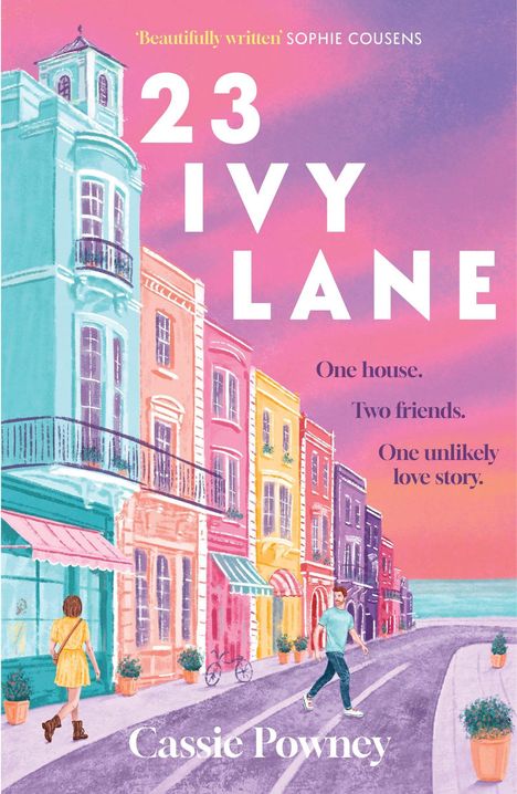 24 Ivy Lane, Cassie Powney. Rosa Hintergrund, gezeichnete Umschläge, Text „Cover to be revealed“ in einem Kasten.