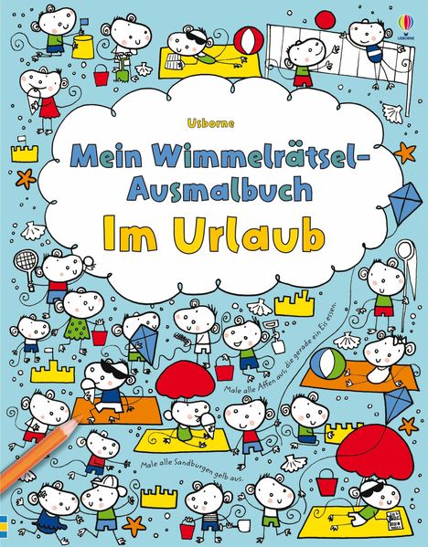 Mein Wimmelrätsel-Ausmalbuch: Im Urlaub, Buch