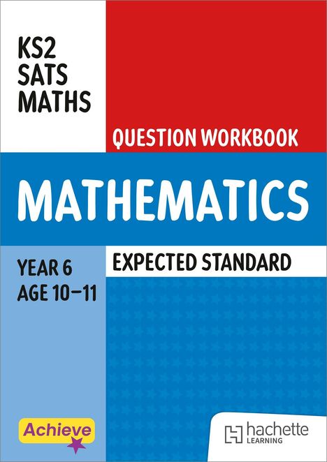 Cover eines Mathematik-Arbeitsbuchs für Jahr 6, Alter 10–11, erwarteter Standard. Bunte Aufteilung mit Logos unten.
