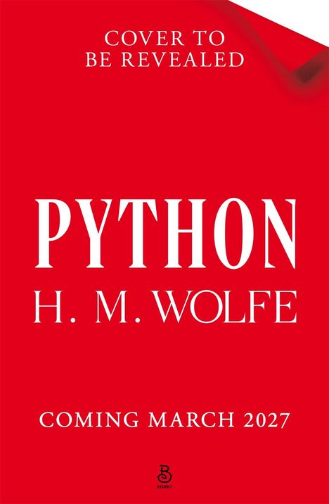 H. M. Wolfe, Python, Coming November 2026. Roter Hintergrund mit weißem Text, Logo unten.