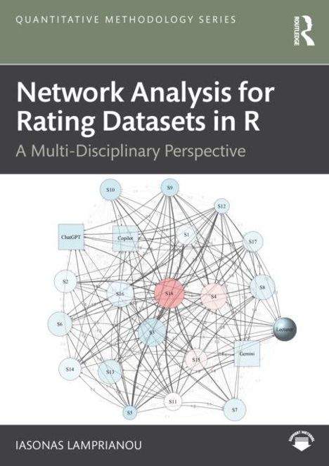 „Network Analysis for Rating Datasets in R“, Grafik von verbundenen Kreisen, Buch von Iasonas Lamprianou.