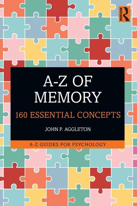 „A-Z of Memory: 160 Essential Concepts“ von John P. Aggleton, Puzzle-Design-Hintergrund.