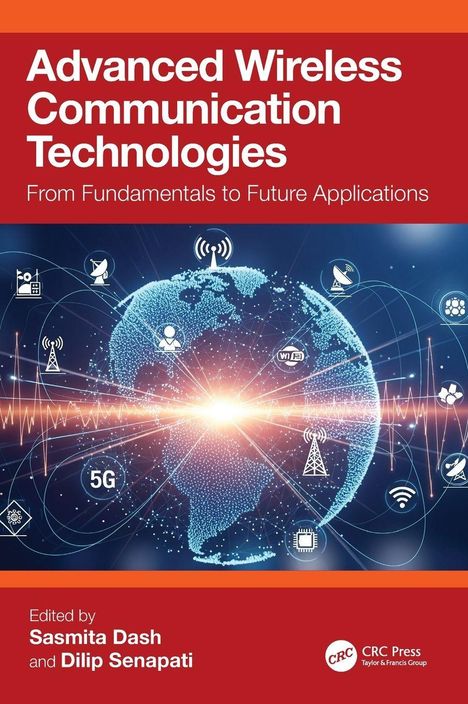 Titel: "Advanced Wireless Communication Technologies". Grafik der Erde mit Techniksymbolen.
