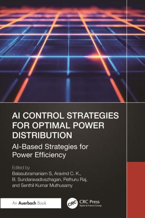 AI CONTROL STRATEGIES FOR OPTIMAL POWER DISTRIBUTION. Oben: leuchtendes Netzwerkmuster auf schwarzem Hintergrund.