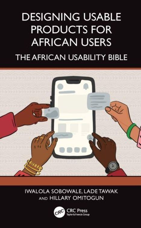 Oben steht: "Designing Usable Products for African Users". Drei Hände bedienen ein Smartphone.